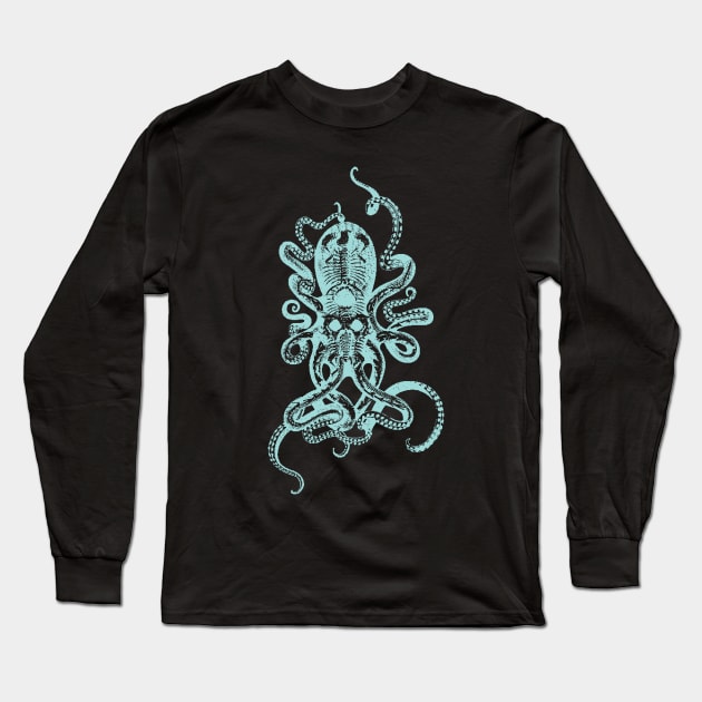Kraken Autopsy Long Sleeve T-Shirt by MindsparkCreative